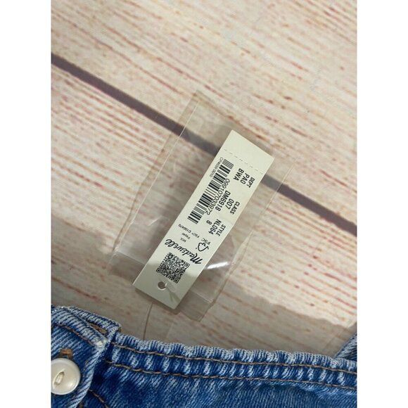 NWT Madewell Women's Blue Denim Sweetheart Bralette Stamped Floral - 8 - Picture 3 of 11